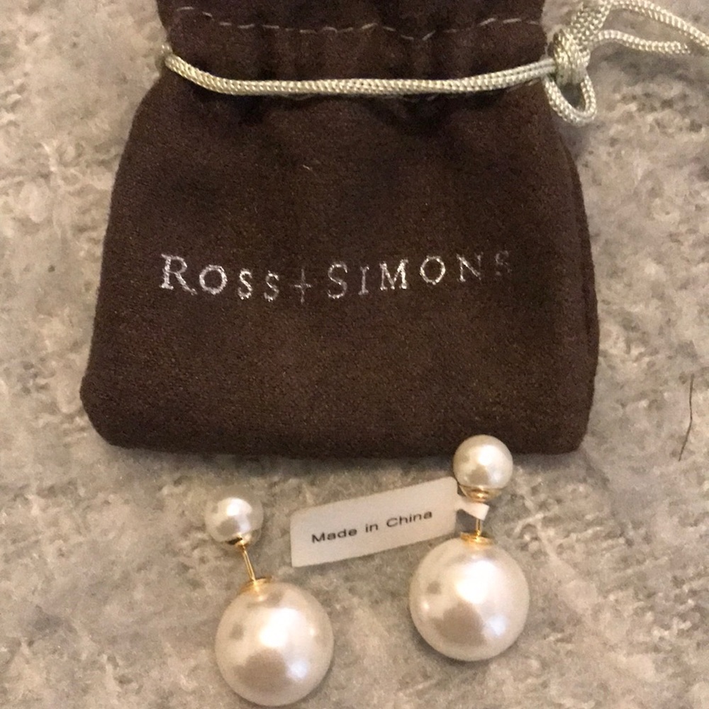 Ross Simons Pearl Earrings 14kt Gold